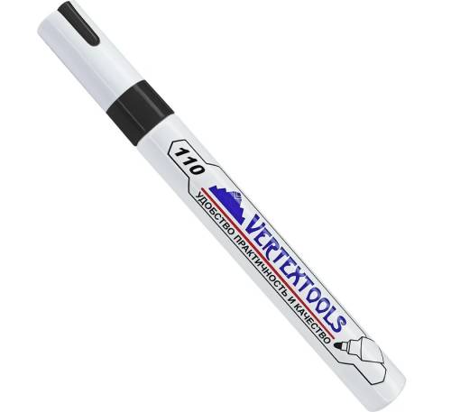 Строительный маркер-краска vertextools черный 0020-02