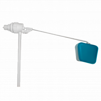 Клапан наливной 1/2" (0-1-0-0) боковая подводка мембранный клапан, пластик, ИНКОЭР, зеленый поплавок