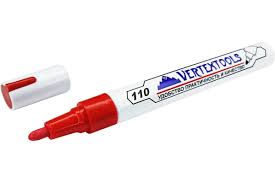 Строительный маркер-краска vertextools красный 12 шт 0020-03