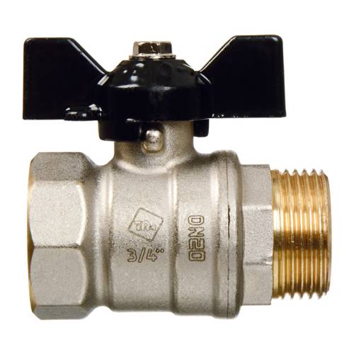 Кран шар. 3/4" г-ш  бант, лат. ник.  TeRma NEO 32007