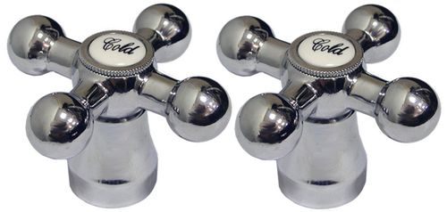 Маховик крест 8*24 (пара) металлический MELODIA MKP20285WC