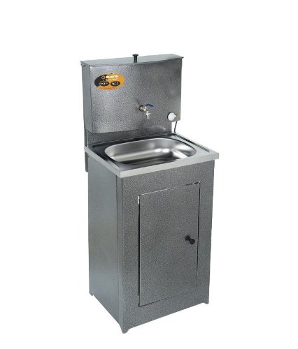 Умывальник дачный, Люкс, с подогревом, нержавеющая мойка, цвет серебро