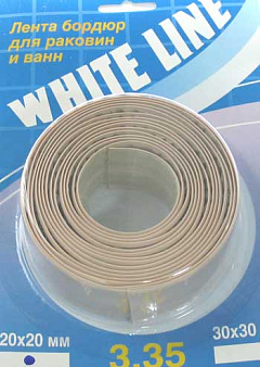 Бордюр для ванны лента 20 х 20 мм, 3,35 м Бежевая