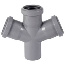 Крестовина, 50 - 50 - 50 мм - 45 град., ПВХ