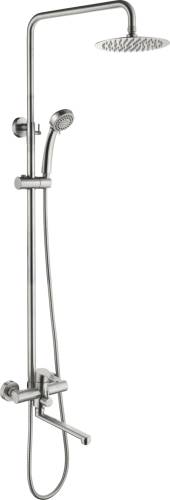 LEDEME L72403-1 Душевая система со смесителем и тропическим душем, нержавека