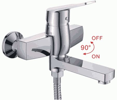 LEDEME L3140 Смеситель для ванны, эко-картридж d-40мм 