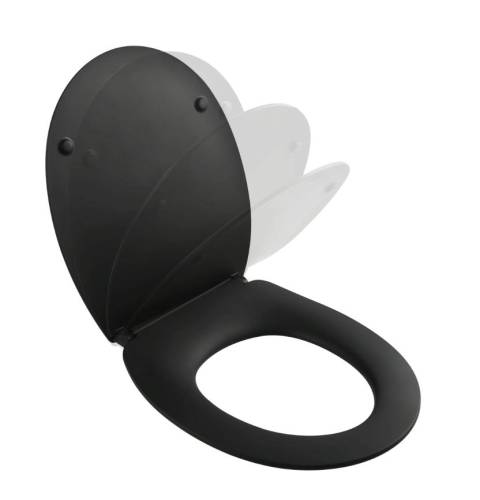 Сиденье для унитаза Sensea Slim Neo овальное, цвет чёрный 839849