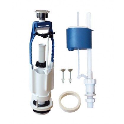 Арматура д/унит. 105.57.14.0 (69.57.14.0) Псков, кнопка, нижн. подв., бел.