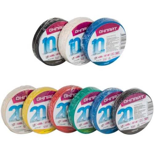 Изолента OIT-B15-20/BL черная ПВХ 15мм (рул.20м) Онлайт 71677