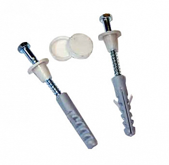 Крепеж для унитаза к полу 2 болта СИМТЕК , А-30, белое, пакет