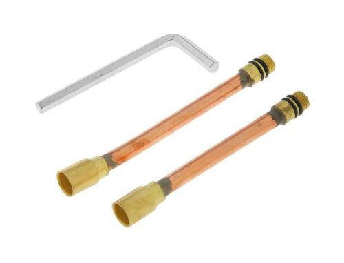 Удлинитель для гибкой подводки смесителя 125мм+110мм (2 шт. + ключ) MELODIA MKP21003WP