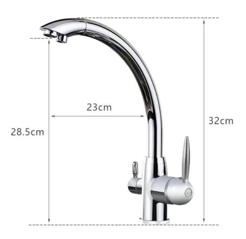 RUSANT RK48103-0 Смеситель для кухни с выходом для питьевой воды, нержавеющая сталь, хром.