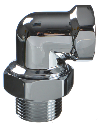 Соединение угловое 1" г - ш. с накидной гайкой для П/суш (пара), латунь хром. TeRma 01527