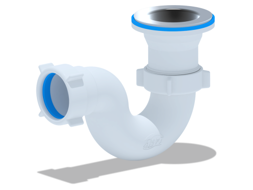 Сифон АНИ E110 для душевого поддона трубный 1 1/2" x 40, АНИ ПЛАСТ 