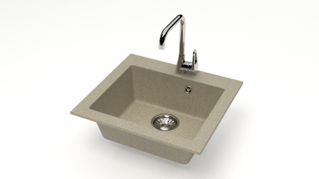 Мойка каменная, прямоугольная 48х44х16 песок мат. J35G34