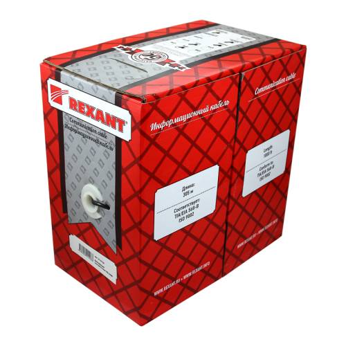 Кабель UTP 4PR 24AWG, CAT5e (бухта 305 м) REXANT 