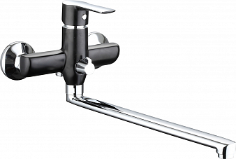 ARGO 35L35P OLIMP black Смеситель для ванны и умывальника, хром/черный, однорычажный d-35