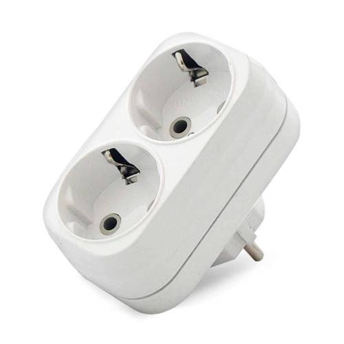 Разветвитель 2-местн. с заземл. плоский 16А UNIVersal А302