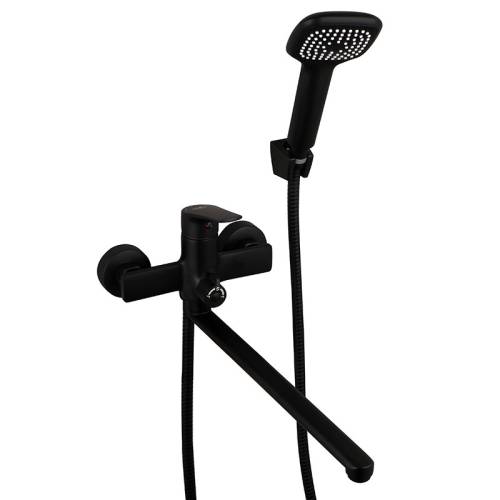 MELODIA Waltz Смеситель для ванны, картридж 35мм длинный излив 350мм, черный MDV30141