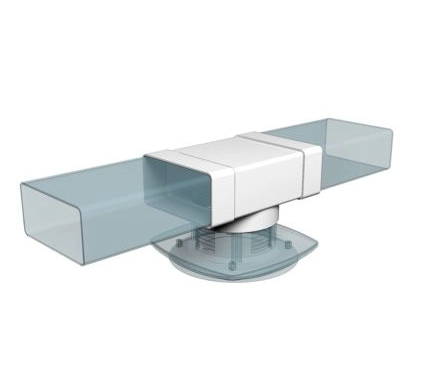 Тройник ТФП D100 с выходом 55х110 пластик ERA