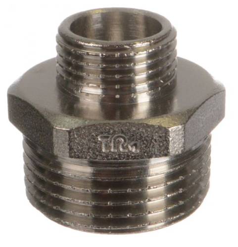 Бочонок перех. 1/2" х 1" ник. лат. TRm 06012