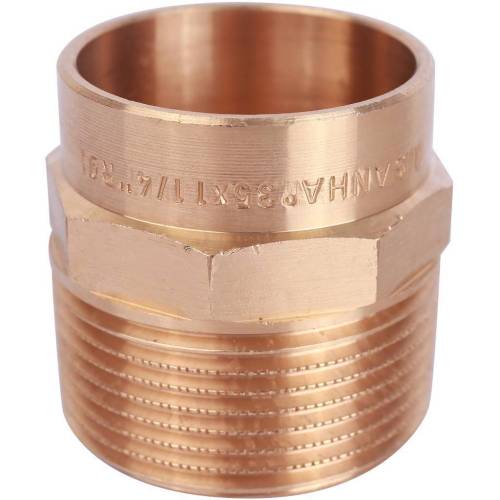 Медь. Резьба - пайка 35 х 1 1/4" нр Sanha 4243g