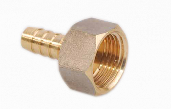 Переходник для резин. шланга  1/2" г - 14 мм,  ник.лат.,