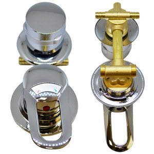 Смеситель на 2 режима, 120 мм, под хомут (прижимная гайка металл.)