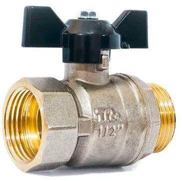 Кран шар. 1/2" г-ш  бант, лат. ник. TeRma NEOS 32012