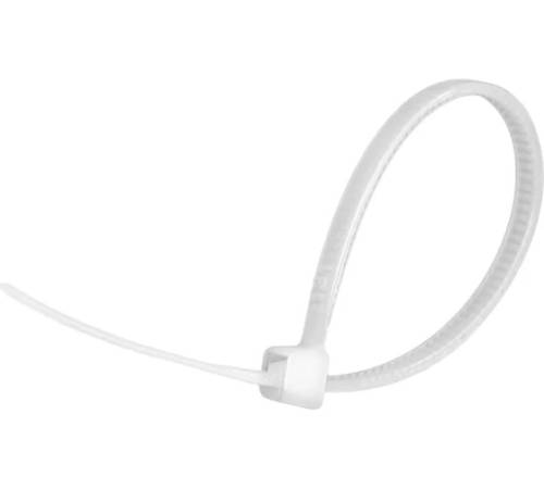 Стяжки кабельные нейлоновые 4x200 белые (100шт.) vertextools СНБ-4-200