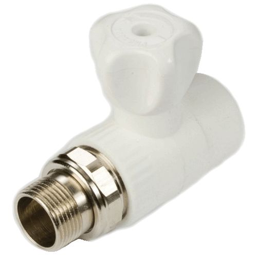 Кран шар. радиат. ПП 20х1/2" нар. лат.полусгон КРОСС