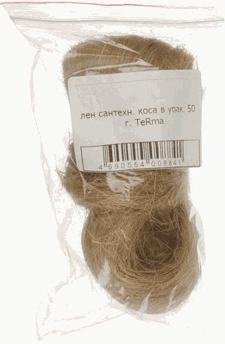 Лен сантехн. 500 гр., коса в упаковке TeRma 10049