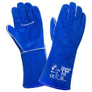 Краги спилковые(с подложкой) Сапфир, нить кевлар, цв. синий