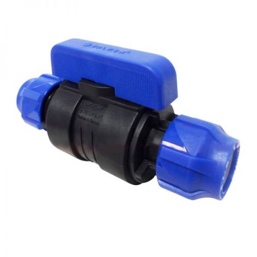 Кран шаров. РЕ компрессионный 25х25 VF цанга-цанга разборнй ПНД