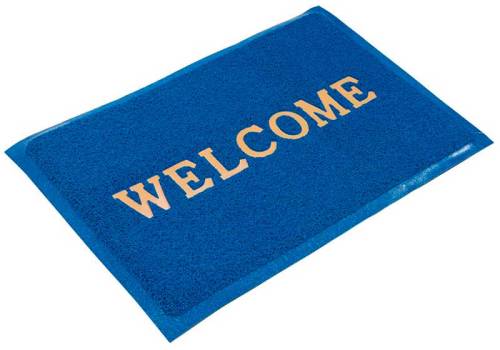 Коврик пористый (WELCOME doormat) 40х60 см синий