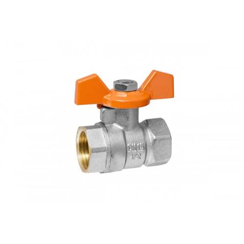 Кран шар. 1/2" г-г  бант,  лат. ник.  Terma-R 30501