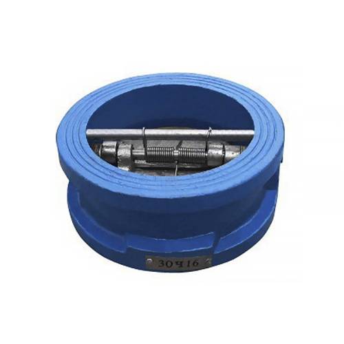 Клапан обратный чуг. DN 65 PN 16, 2-х створчатый стяжной ЧАЗ