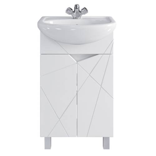 Тумба Айсберг 50 (Уют 50) напольная, белая без умывальника