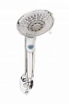 - Лейка душевая КИТ ИОНА, 3 позиции, светодиодная подсветка, массажная