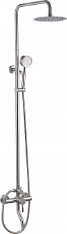 ARGO Душевая система с тропическим душем и смесителем, поворотный излив, SOLID, d-35 нерж. сталь
