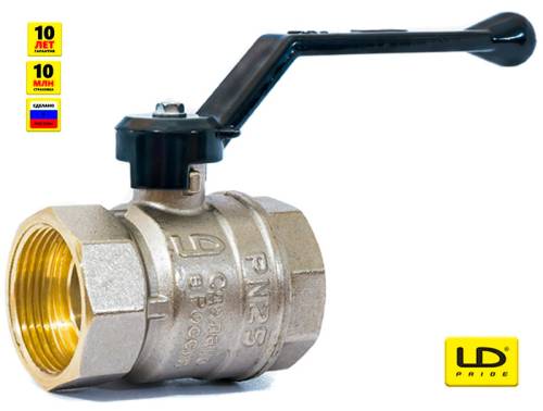 Кран шар. 2" г-г  ручка, лат. ник. LD Pride 11б27п1