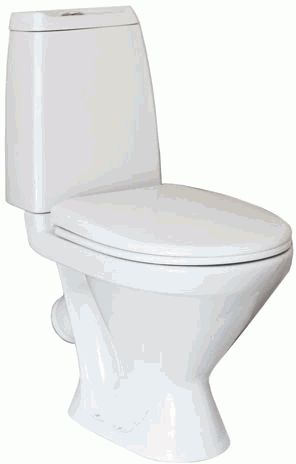 Унитаз-компакт "Кама" эконом (арматура 1-режим. "Уклад", сиденье полипропилен, крепление) (ЖЦ)