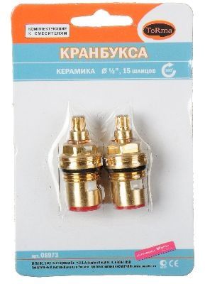 Кран-букса 1/2" керамика, 8 х 20 шлиц. 180° (пара) mkp06984BL