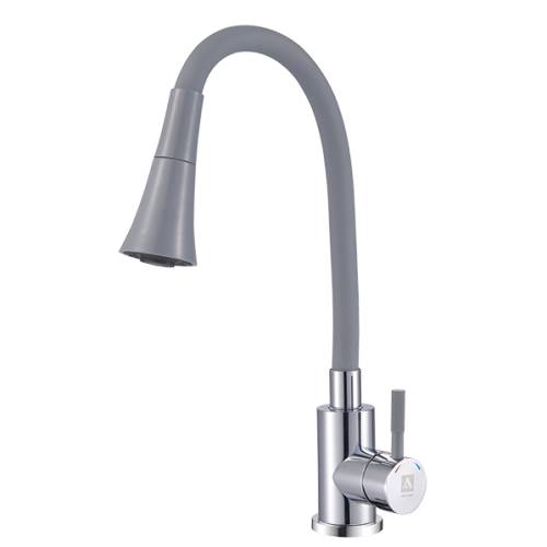ARGO 3512 SOLID grey Смеситель для кухни, гибкий излив с двумя режимами потока