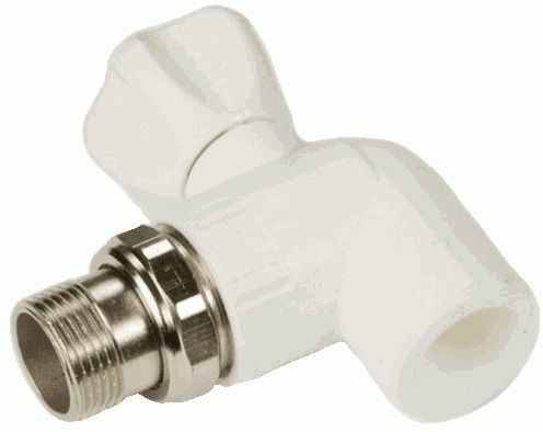 Кран шар. радиат. угловой ПП 20х1/2" нар. лат.полусгон КРОСС