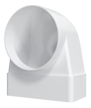 Переходник СКФП D100 90° 60х120 пластик ERA