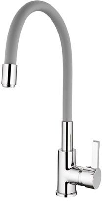 LEDEME L4898-9 Смеситель для кухни , гибкий излив, серый