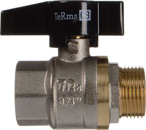 Кран шар. 1" г-ш бант, лат. ник. TeRma CB 30224