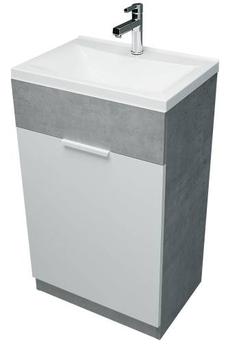 Тумба с раковиной Revo 50Н 1д. Бетон светло-серый, 58657
