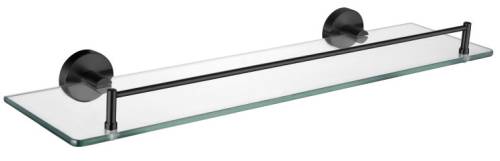 Полка L71707B LEDEME SUS304 одинарное стекло, черная
